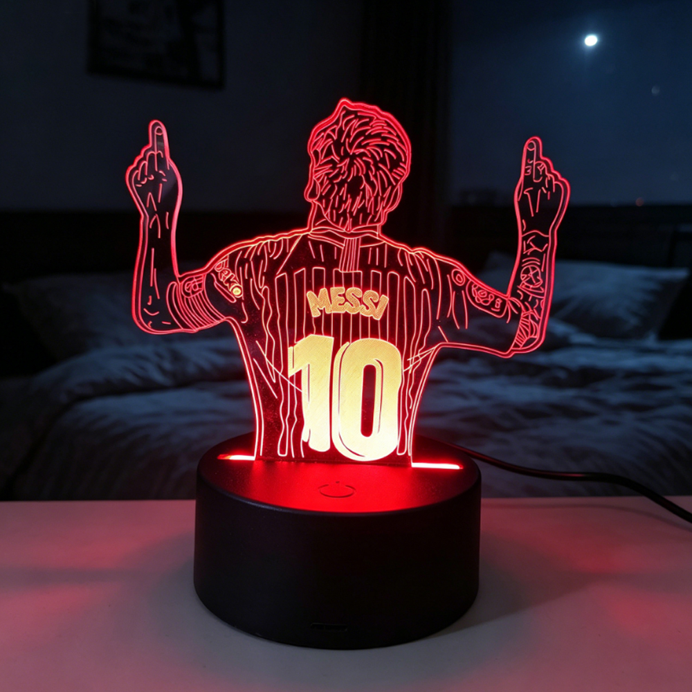 Smart Home Room - Footballer Lionel Messi 3D Acrylic Night