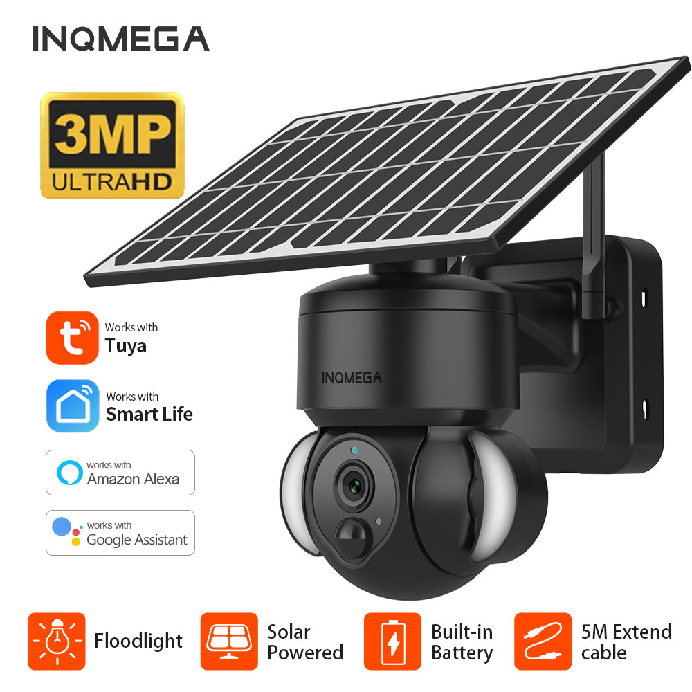 Smart Home Outdoor Camera - INQMEGA 3MP TUYA Solar Surveillance Camera