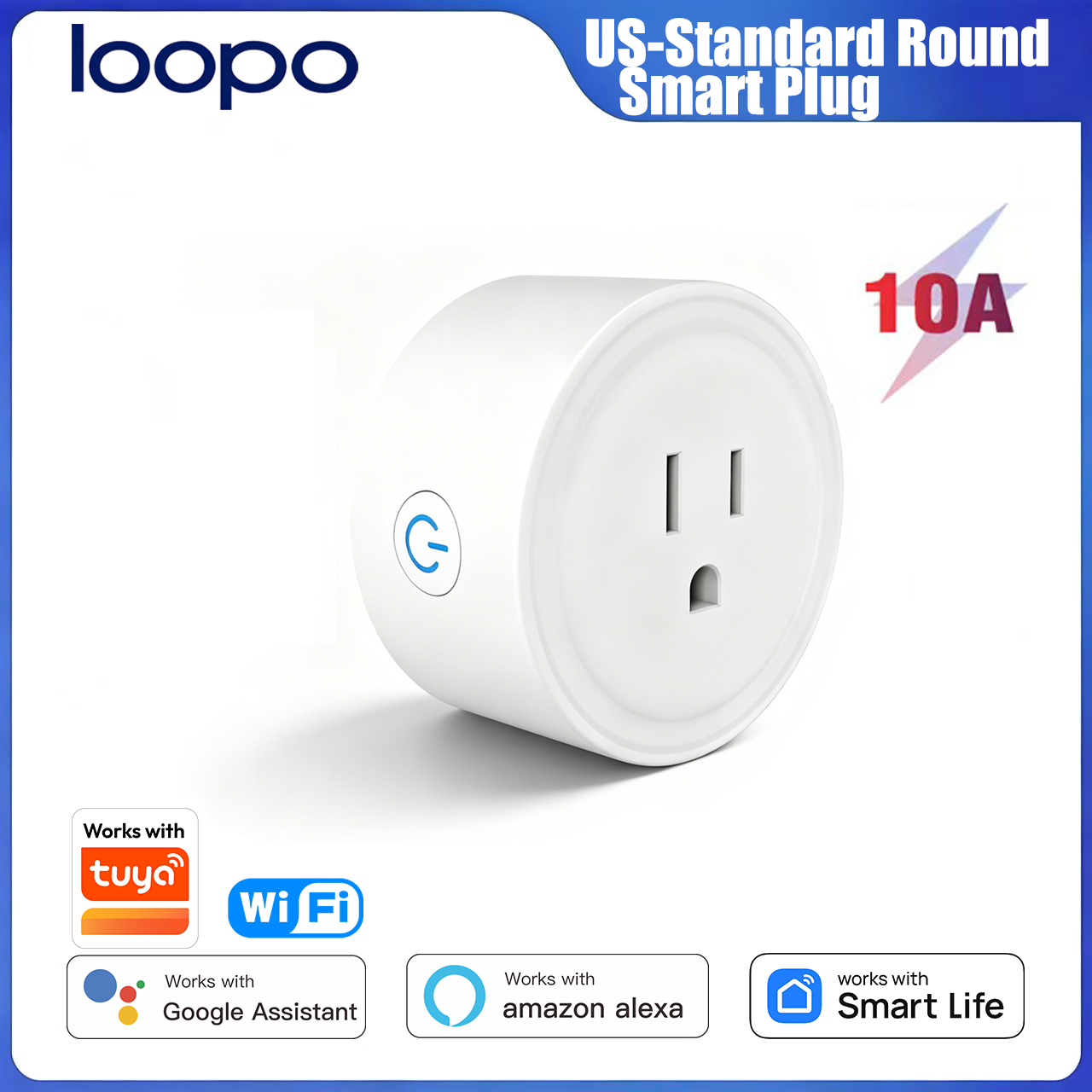 Tuya WiFi US Round 10A Smart P - огляд і ціна Wifi Smart Plug