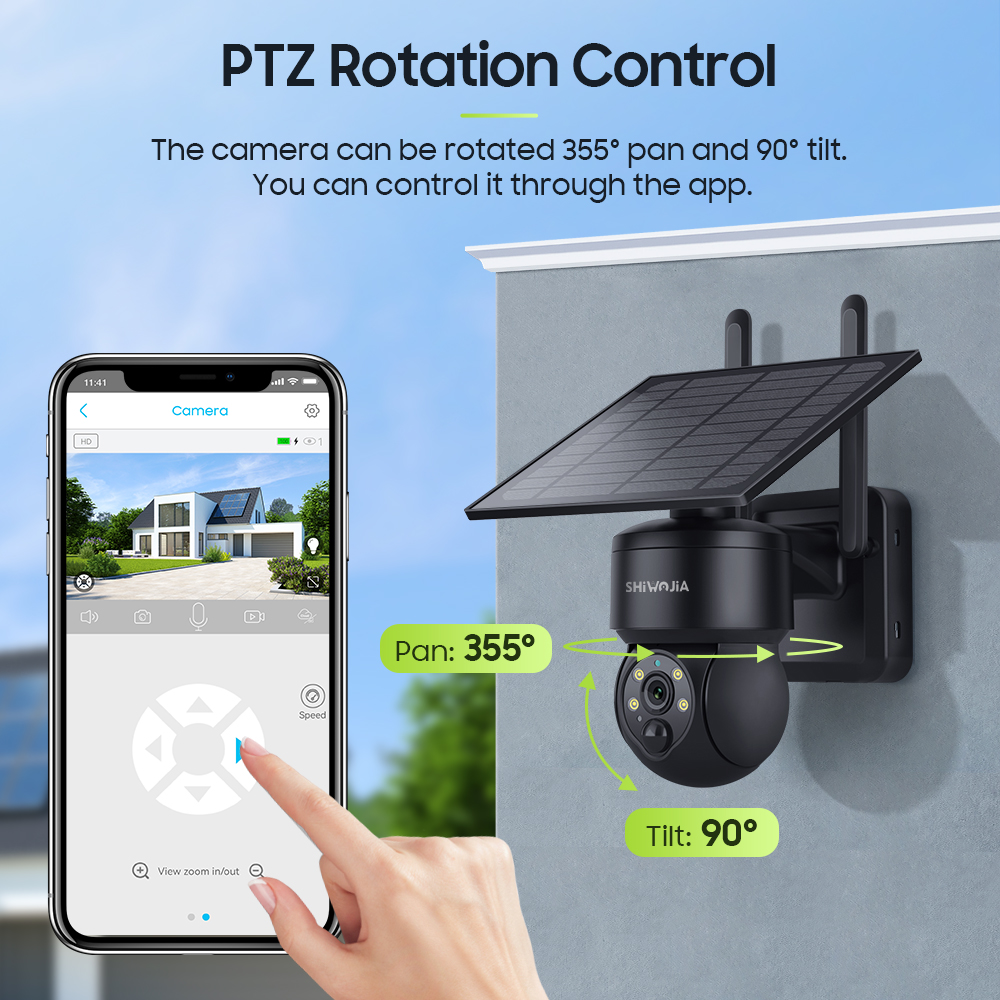 SHIWOJIA WIFI Wireless PTZ Sol - огляд і ціна Smart Home Outdoor Camera