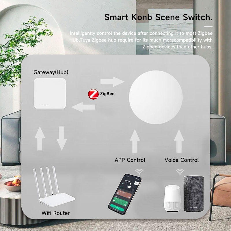 Tuya ZigBee Smart Wireless But - огляд і ціна Smart Home Voice Control