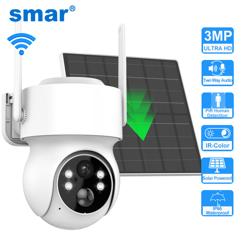 Smar Solar Panel PTZ IP Camera - огляд і ціна Smart Home Outdoor Camera