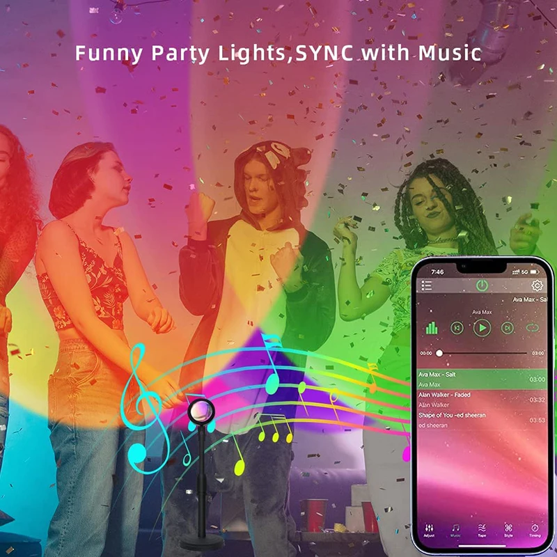 Smart LED Sunset Lamp Colorful - огляд і ціна Smart Home Room