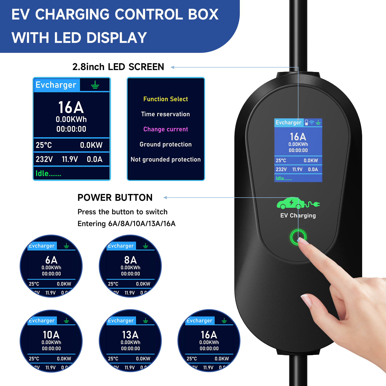 AFYEEV 3600W Portable Type 2 I - огляд і ціна Wifi Smart Plug
