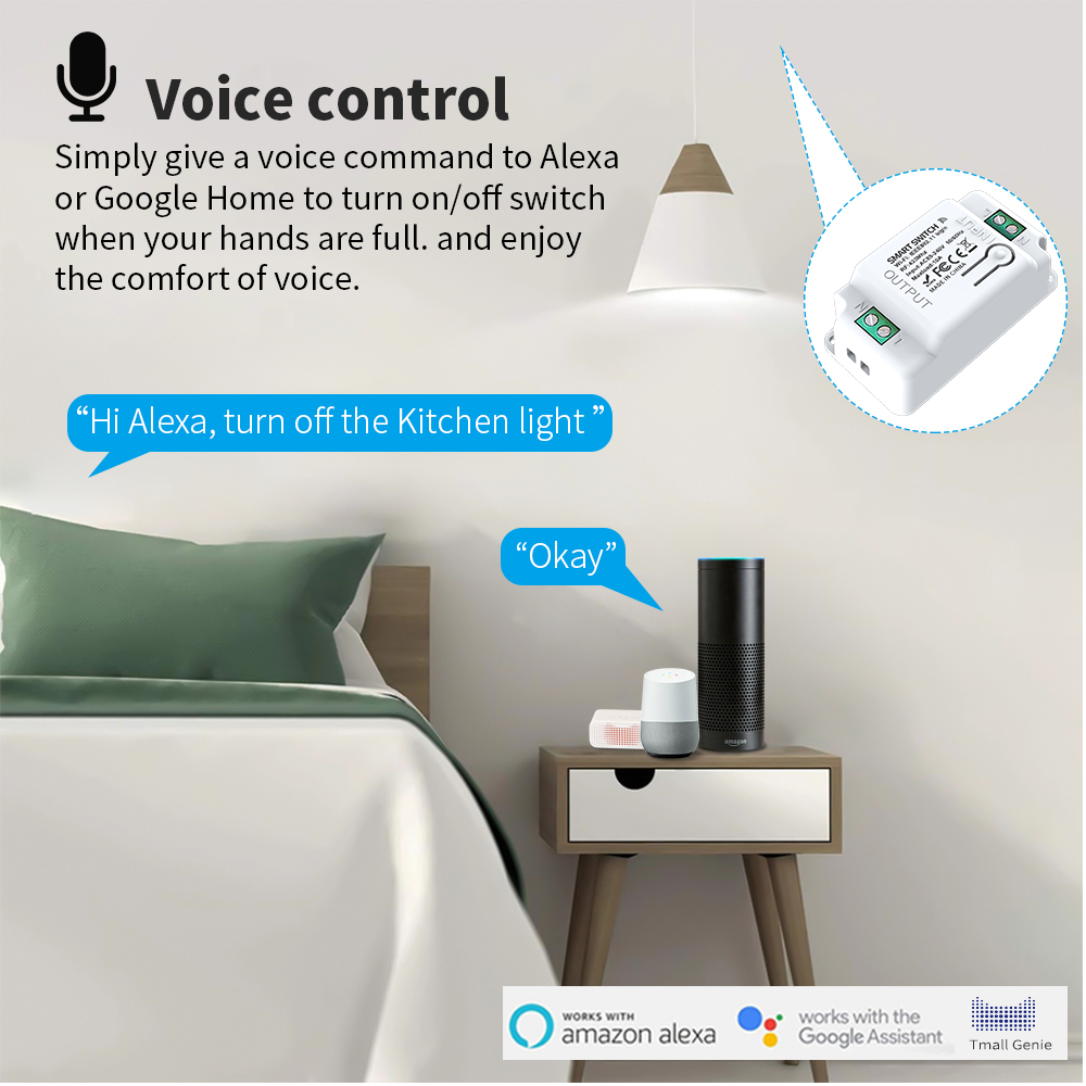 Tuya WiFi Smart Switch Wireles - огляд і ціна Smart Home Voice Control