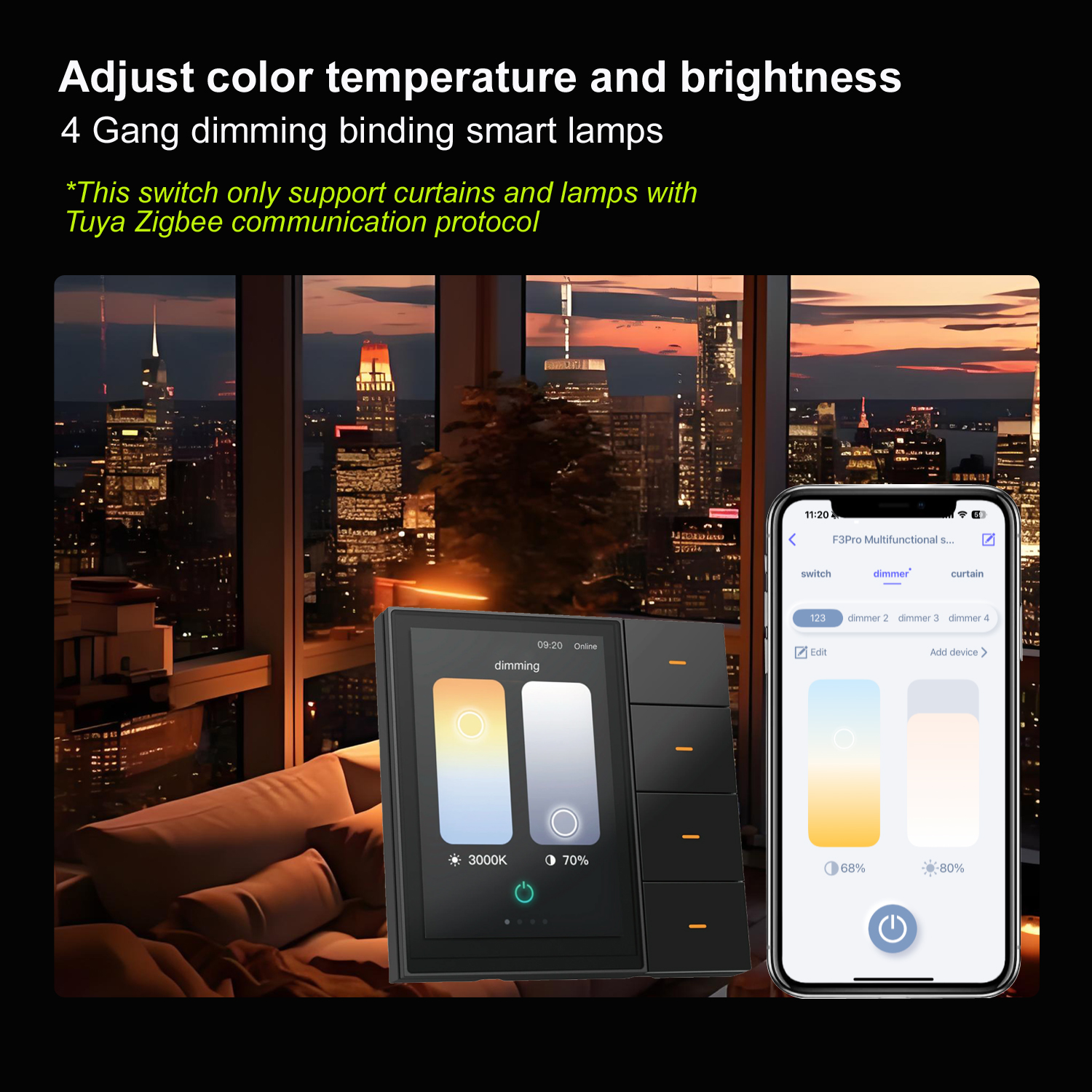 F3-pro Tuya Smart Panel ZigBee - огляд і ціна Smart Home Room