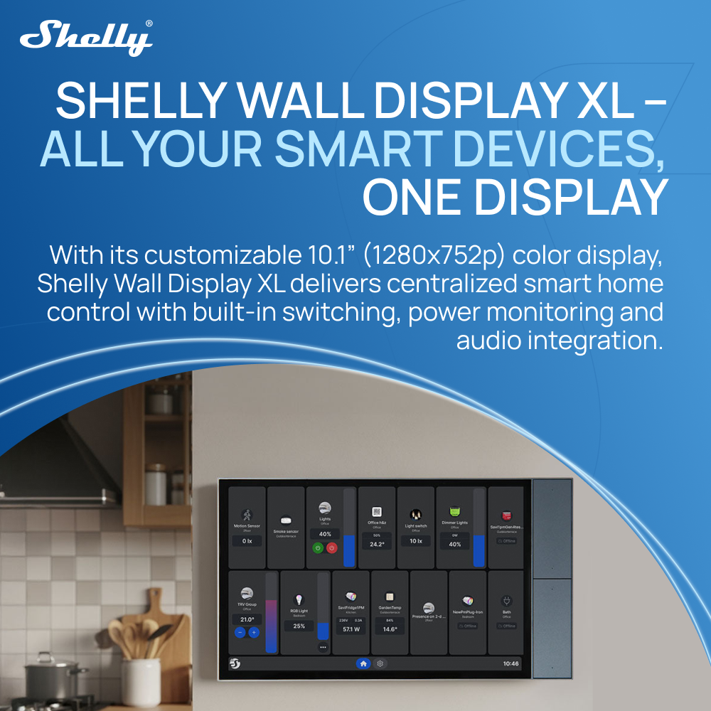Shelly Wall Display XL Smart H - огляд і ціна Smart Home Xl