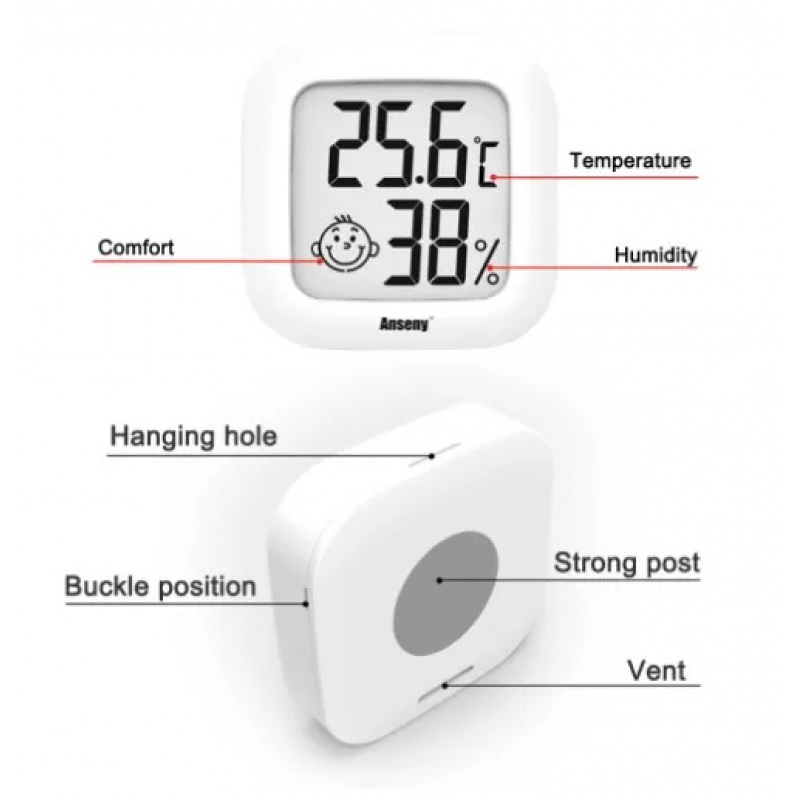 LCD Digital Thermometer Hygrom - огляд і ціна Smart Home Room