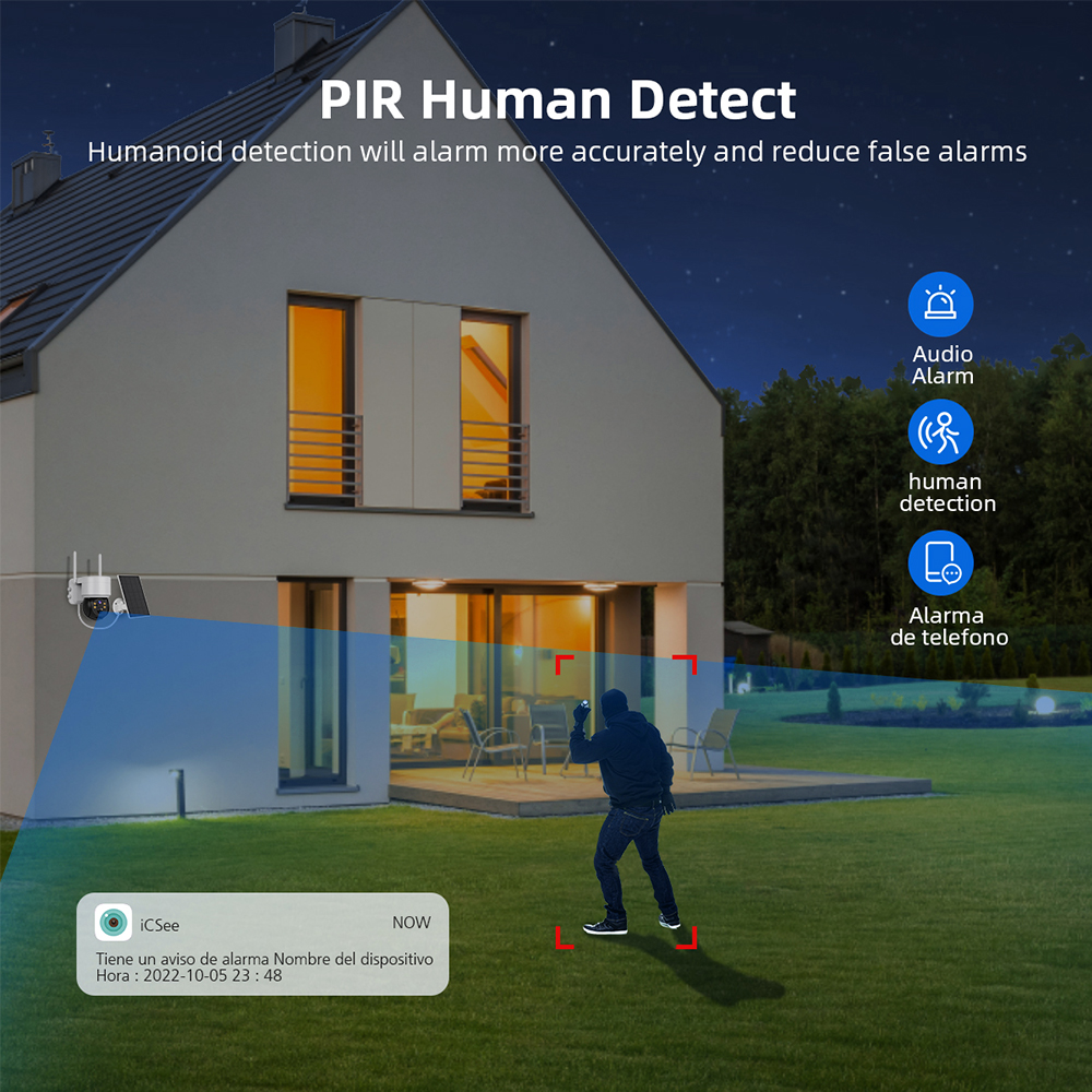 WIFI Solar Camera 2MP PIR Huma - огляд і ціна Smart Home Outdoor Camera