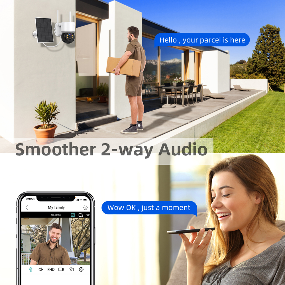 WIFI Solar Camera 2MP PIR Huma - огляд і ціна Smart Home Outdoor Camera