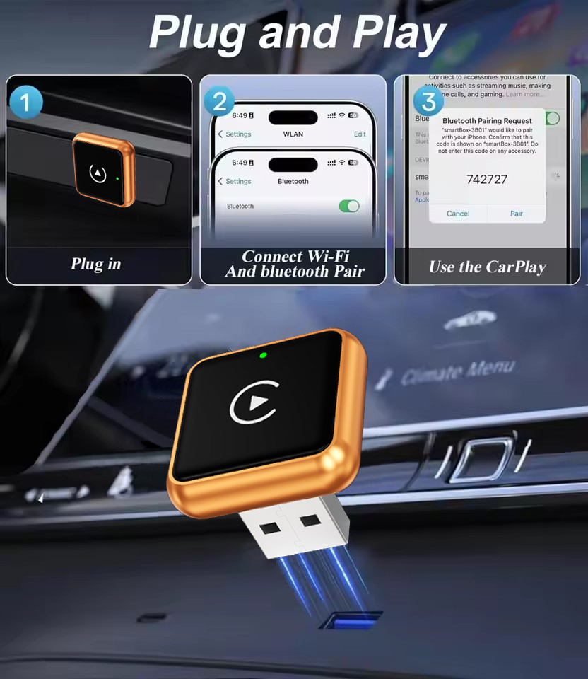 2in1 Wireless CarPlay Dongle W - огляд і ціна Wifi Smart Plug