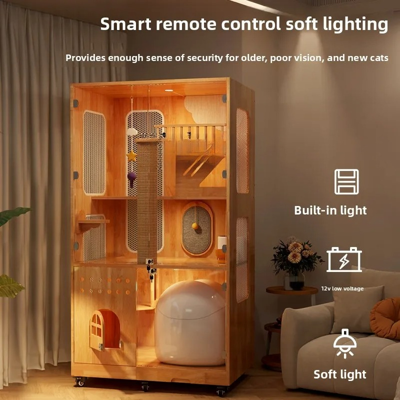 XL solid wood cat villa can pu - огляд і ціна Smart Home Xl