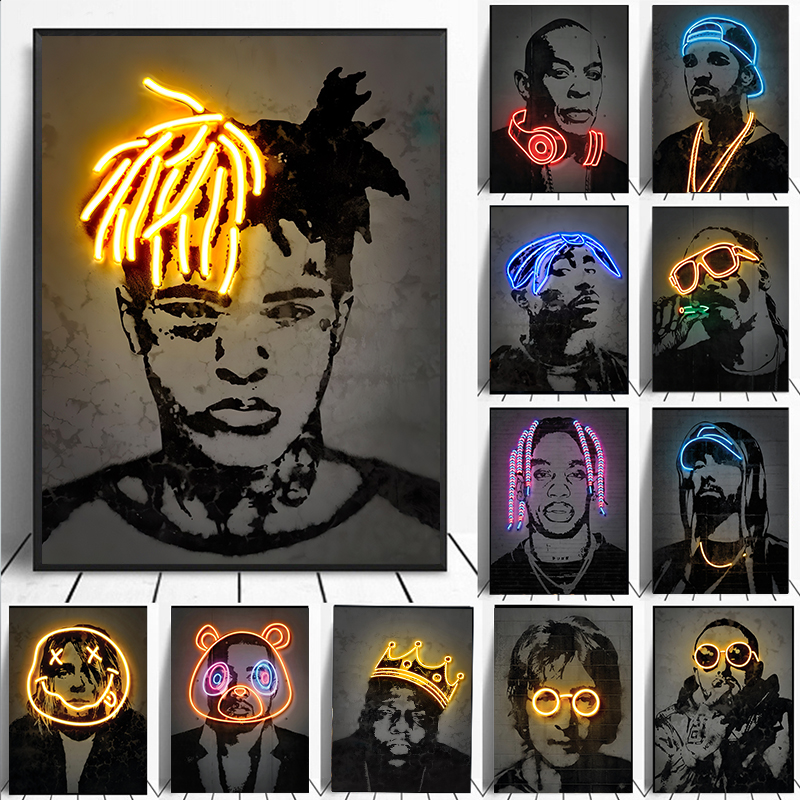Abstract Neon Rapper Star Post - огляд і ціна Smart Home Room