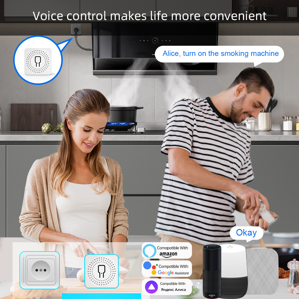 2 Way Tuya smart swtich 2Gang  - огляд і ціна Smart Home Voice Control